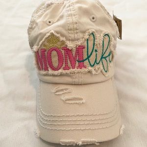 Embroidered Distressed Mom Life Baseball Hat cap